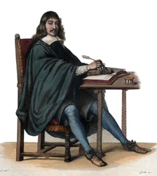 Porträtt av René Descartes (1596-1650), fransk filosof och författare